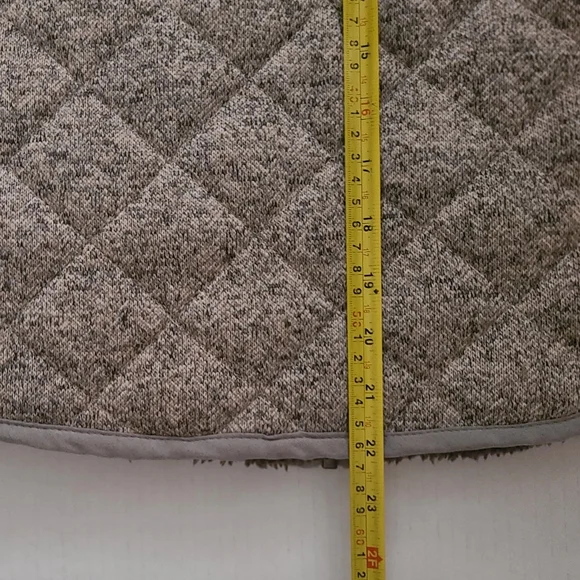 Simply Southern Quilted Heathered Gray Plush Lined Vest with Pockets Sz S-M - Picture 12 of 12